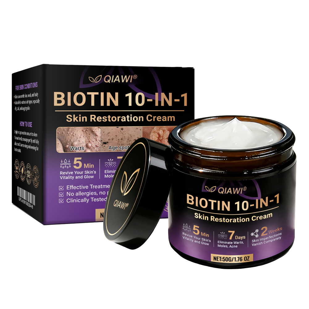 Made and Shipped from USA 🍁 QIAWI® Biotin 10-in-1 Skin Restoration Cream – Last Day Promotion: 75% OFF