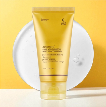Medicube Turmeric Overnight Wrapping Peel Off Mask - Nourishes dull, uneven skin with hydrolyzed collagen for glowing skin and improved elasticity. Korean skincare