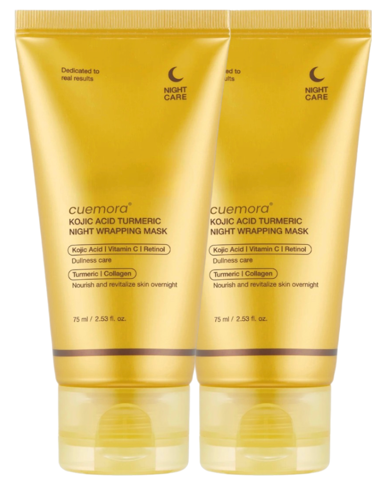 Medicube Turmeric Overnight Wrapping Peel Off Mask - Nourishes dull, uneven skin with hydrolyzed collagen for glowing skin and improved elasticity. Korean skincare