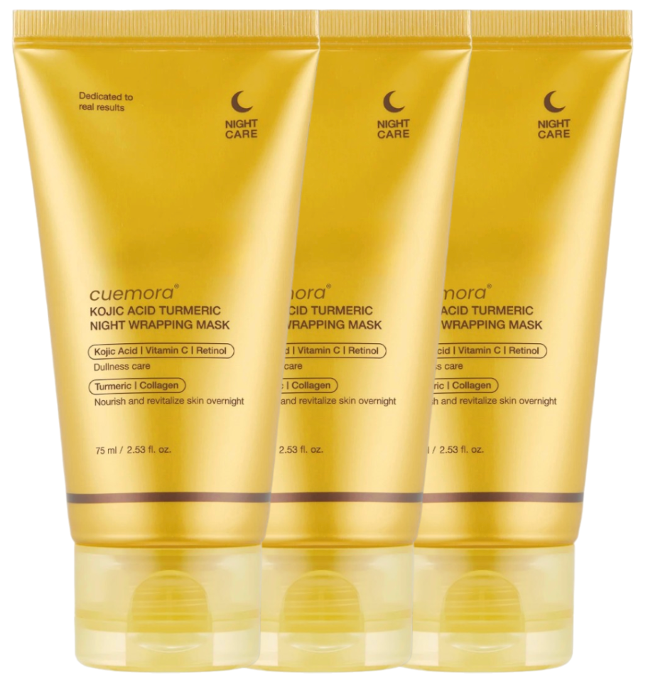 Medicube Turmeric Overnight Wrapping Peel Off Mask - Nourishes dull, uneven skin with hydrolyzed collagen for glowing skin and improved elasticity. Korean skincare