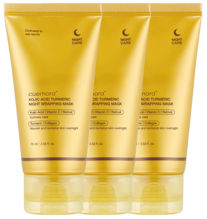 Medicube Turmeric Overnight Wrapping Peel Off Mask - Nourishes dull, uneven skin with hydrolyzed collagen for glowing skin and improved elasticity. Korean skincare