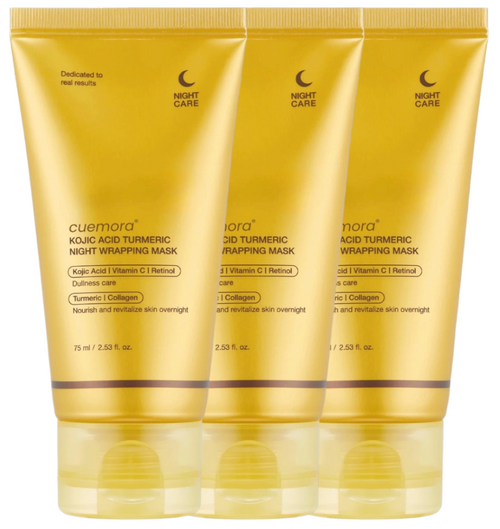 Medicube Turmeric Overnight Wrapping Peel Off Mask - Nourishes dull, uneven skin with hydrolyzed collagen for glowing skin and improved elasticity. Korean skincare