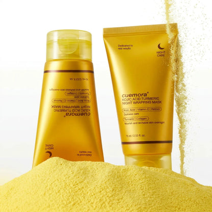 Medicube Turmeric Overnight Wrapping Peel Off Mask - Nourishes dull, uneven skin with hydrolyzed collagen for glowing skin and improved elasticity. Korean skincare